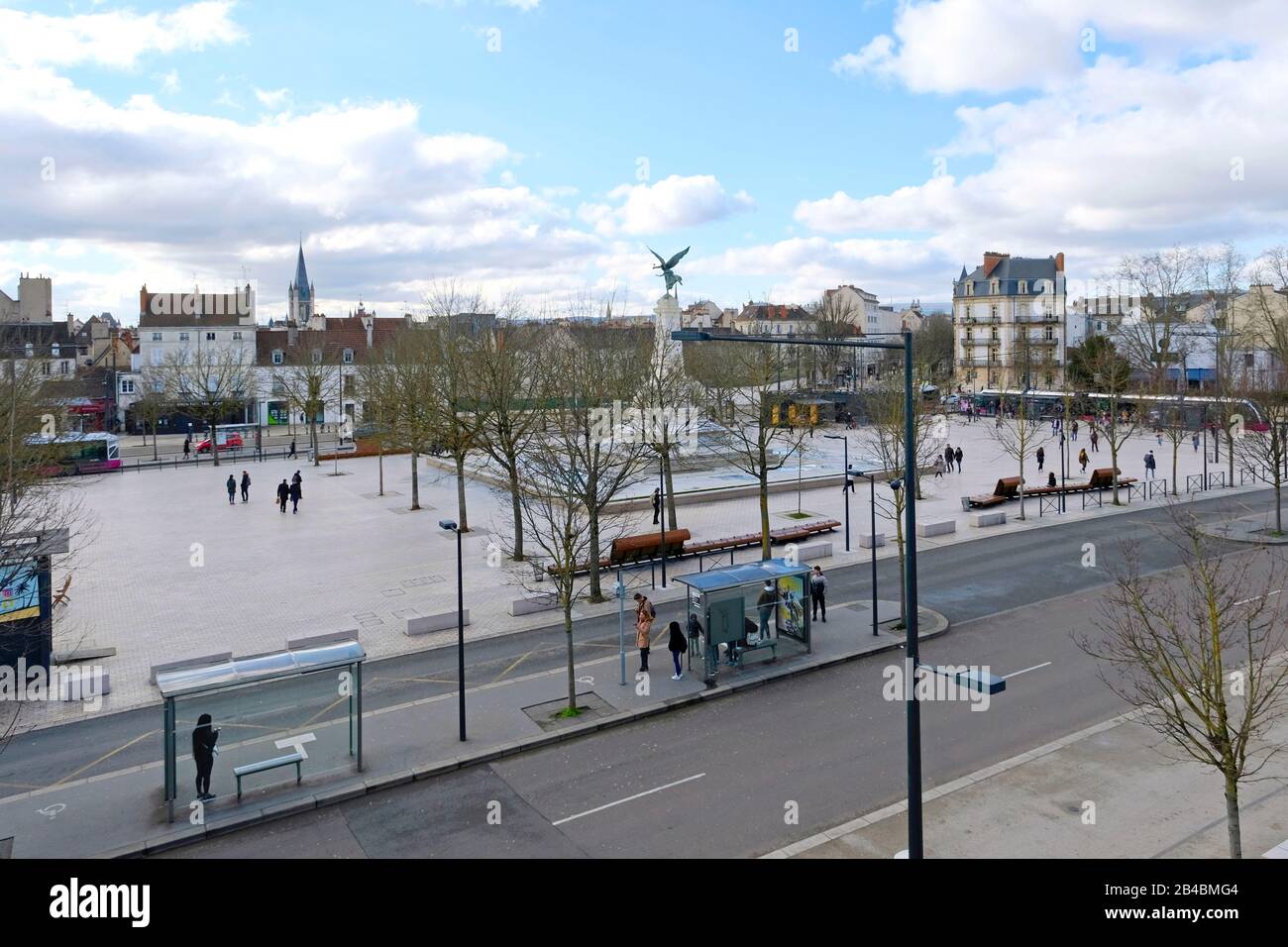 Francia, Cote d'Or, Dijon, Place de la Republique (Piazza della Repubblica) Foto Stock