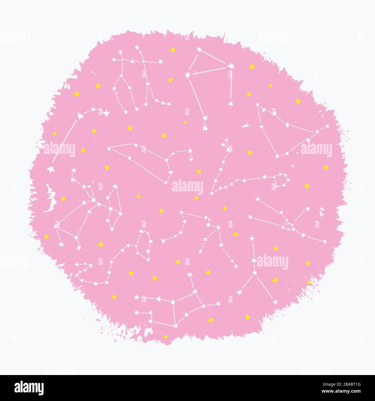 COSMOS costellazione stelle oroscopo decorazione modello cielo Illustrazione Vettoriale