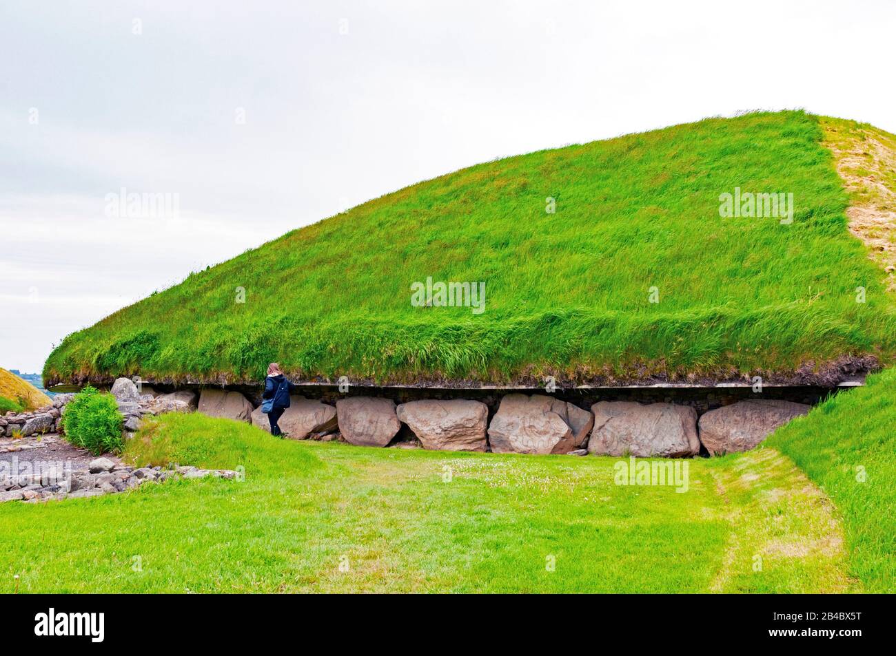 Knowth sito preistorico, County Meath, Irlanda Foto Stock