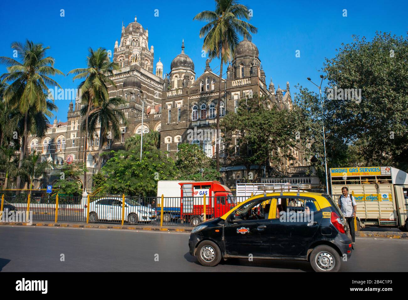 Gm Building Western Railway Headquarters, Victoria Terminus, Mumbai, India. Churchgate Terminus (Ora Sede Centrale Della Ferrovia Occidentale), Bombay (Mumbai Foto Stock