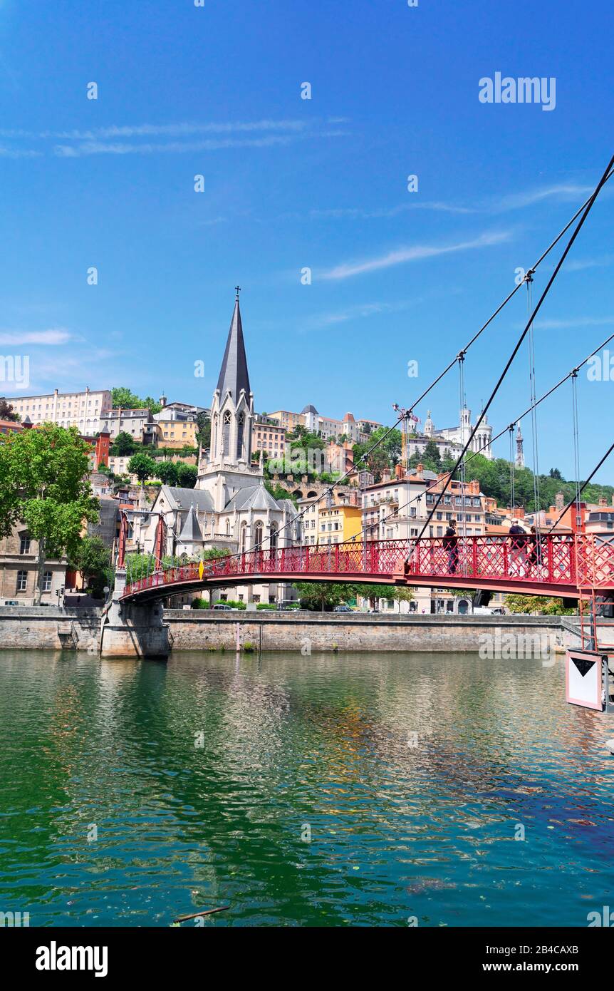 Lione, Francia in una bella giornata estiva Foto Stock