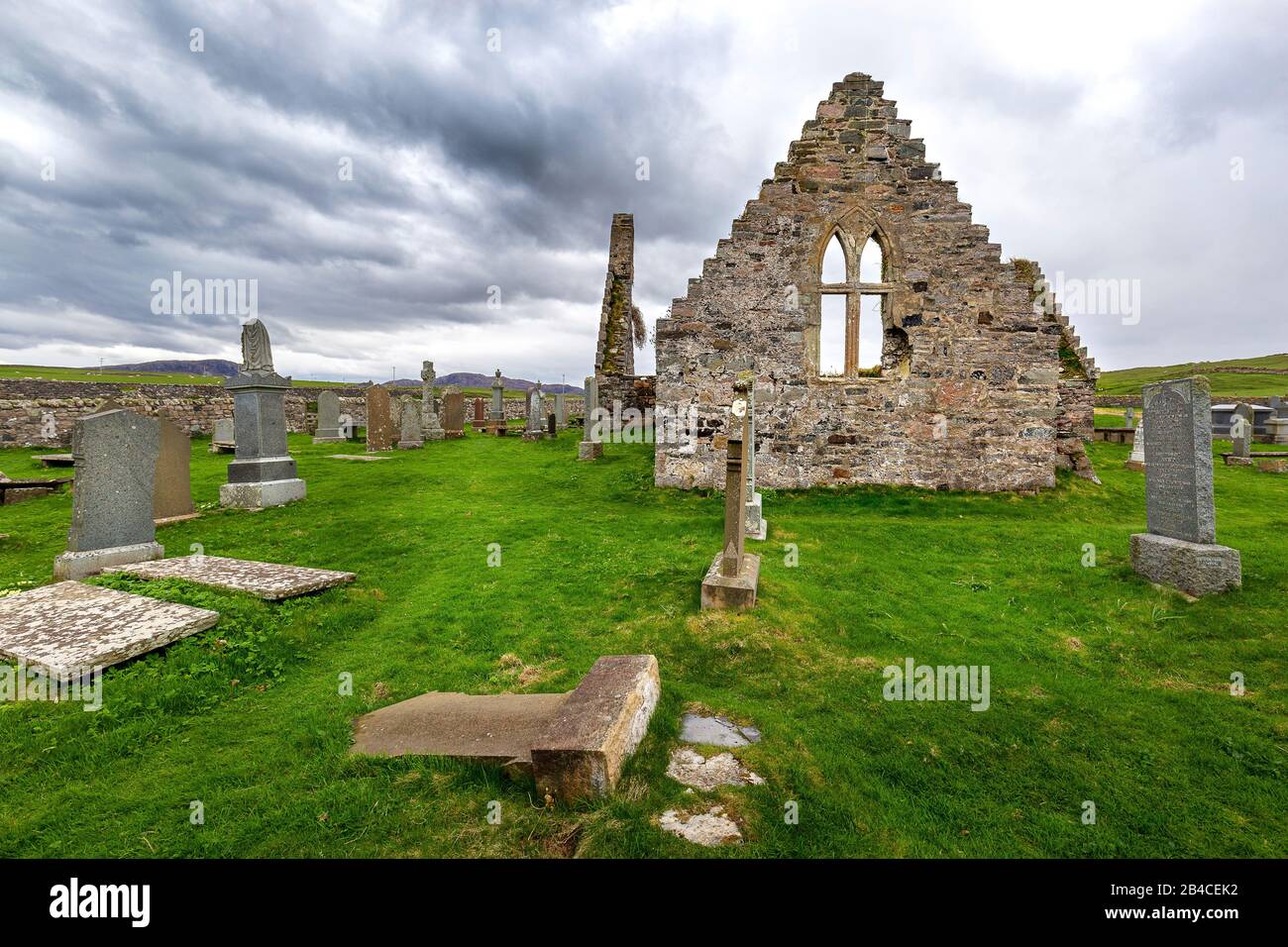 Vecchia chiesa e cimitero di Balnakeil Foto Stock