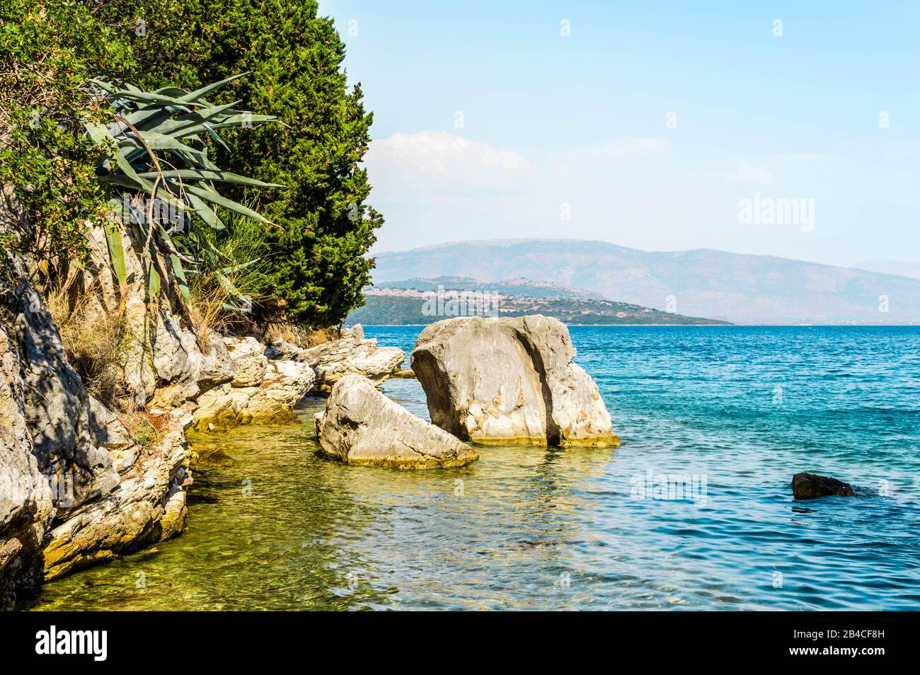 Bei paesaggi da Corfù, Grecia Foto Stock