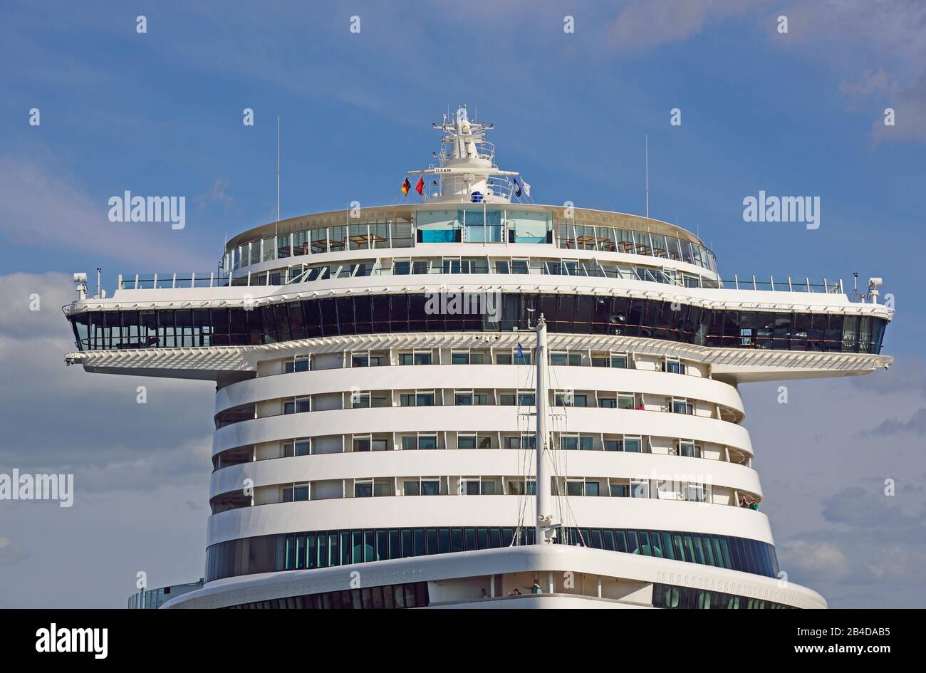 Europa, Germania, città anseatica di Amburgo, Steinwerder Cruise Center, nave passeggeri AIDALLA, ponte navale Foto Stock