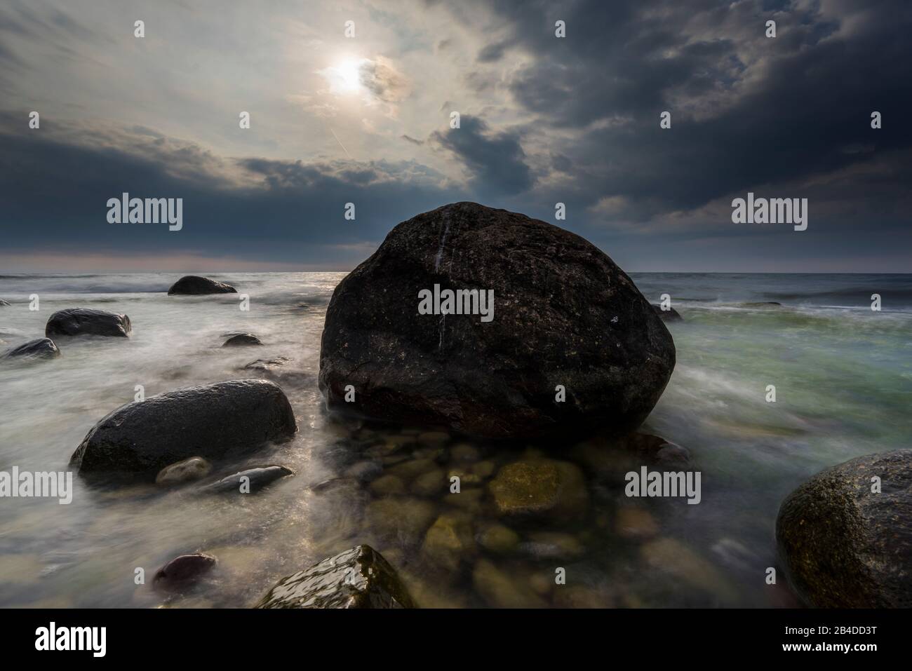 Mar Baltico, pietre Foto Stock
