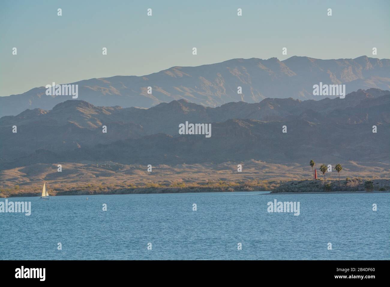 Lake Havasu National Wildlife Refuge sul fiume Colorado nella contea di Mohave, Arizona Foto Stock