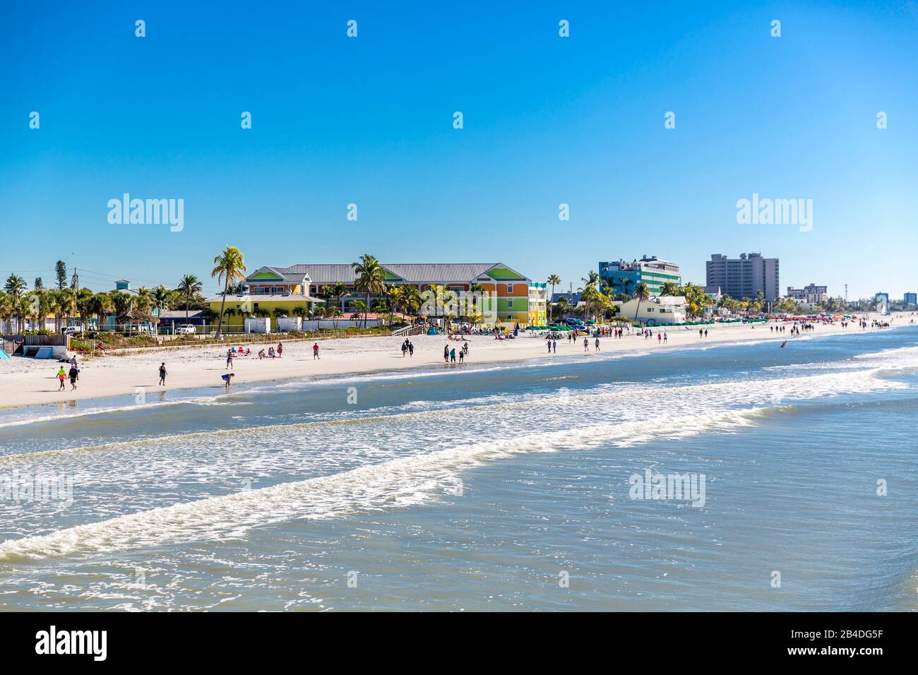 Beach, Fort Myers, Florida, Stati Uniti, America Del Nord Foto Stock