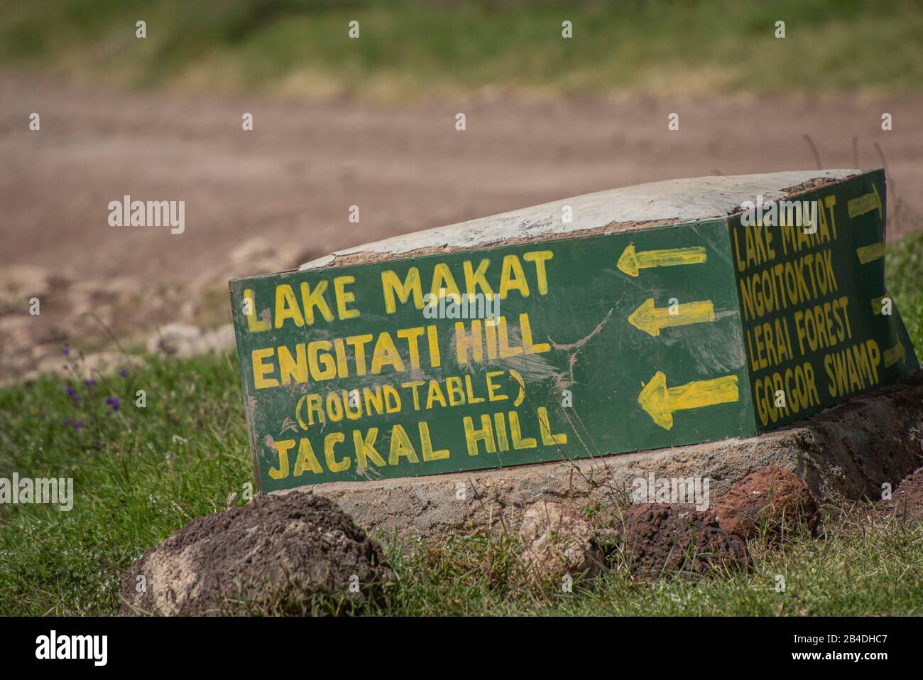 Tanzania, Tanzania Settentrionale, Parco Nazionale Serengeti, Cratere Ngorongoro, Tarangire, Arusha E Lago Manyara, Segnaletica Foto Stock
