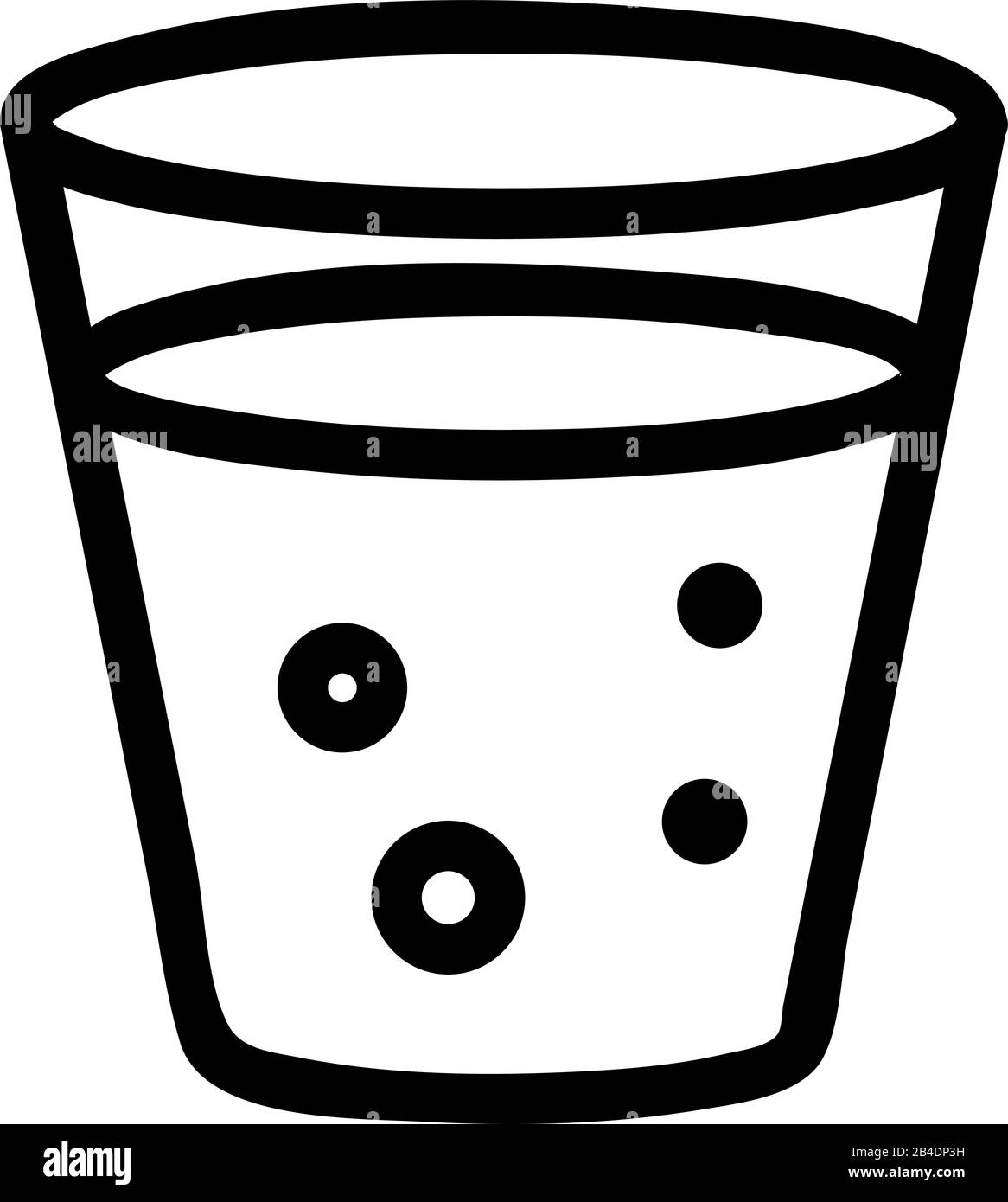 vettore icona soda. Illustrazione del simbolo del contorno isolato Illustrazione Vettoriale