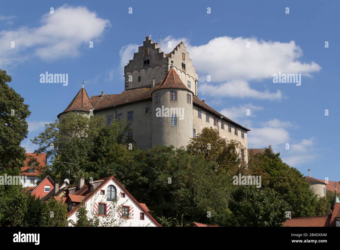 Meersburg, Germania - 07 Settembre 2015: Meersburg, una città nel sud-ovest della Germania di Baden-Wurttemberg. Sulla riva del Lago di Costanza (Bodensee), Foto Stock