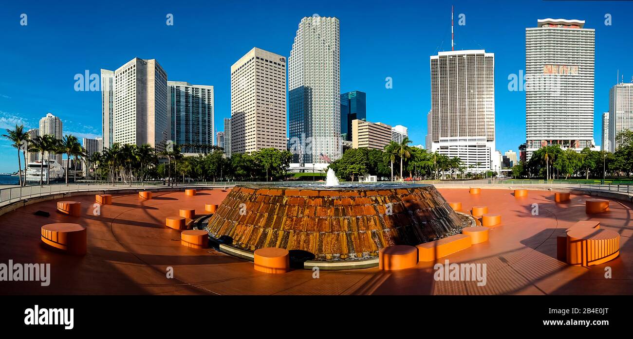 Bayfront Park, Downtown, Miami, Florida, Stati Uniti D'America Foto Stock
