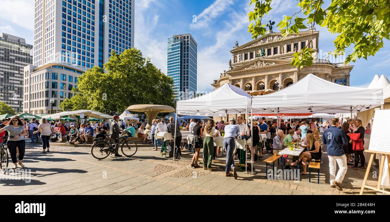 Germania, Assia, Francoforte, Opera Square, Alte Oper, Opernplatzfest, Fest Foto Stock