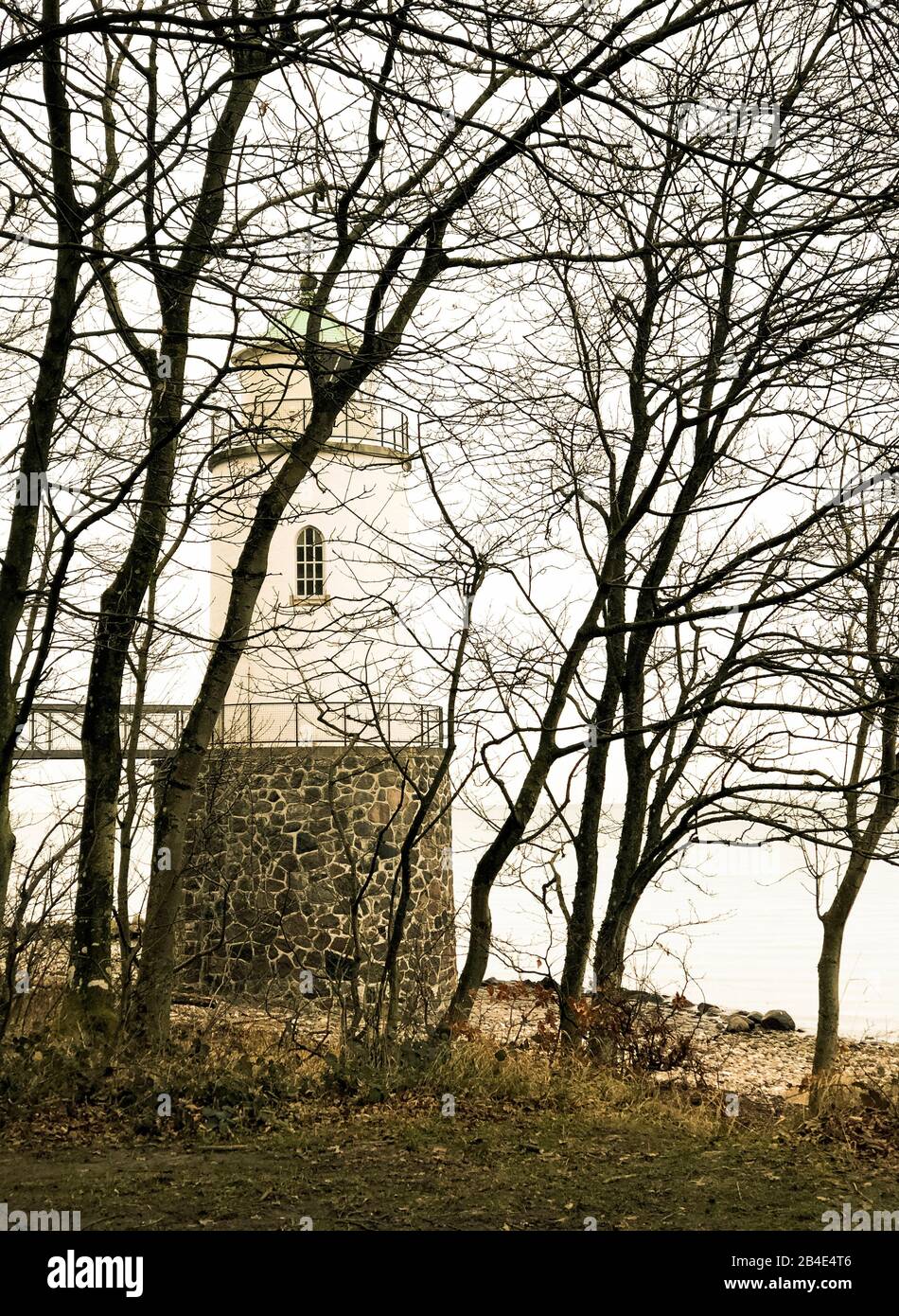 Leuchtturm; Als; Alsen; Insel; Landschaft; Dänemark Foto Stock