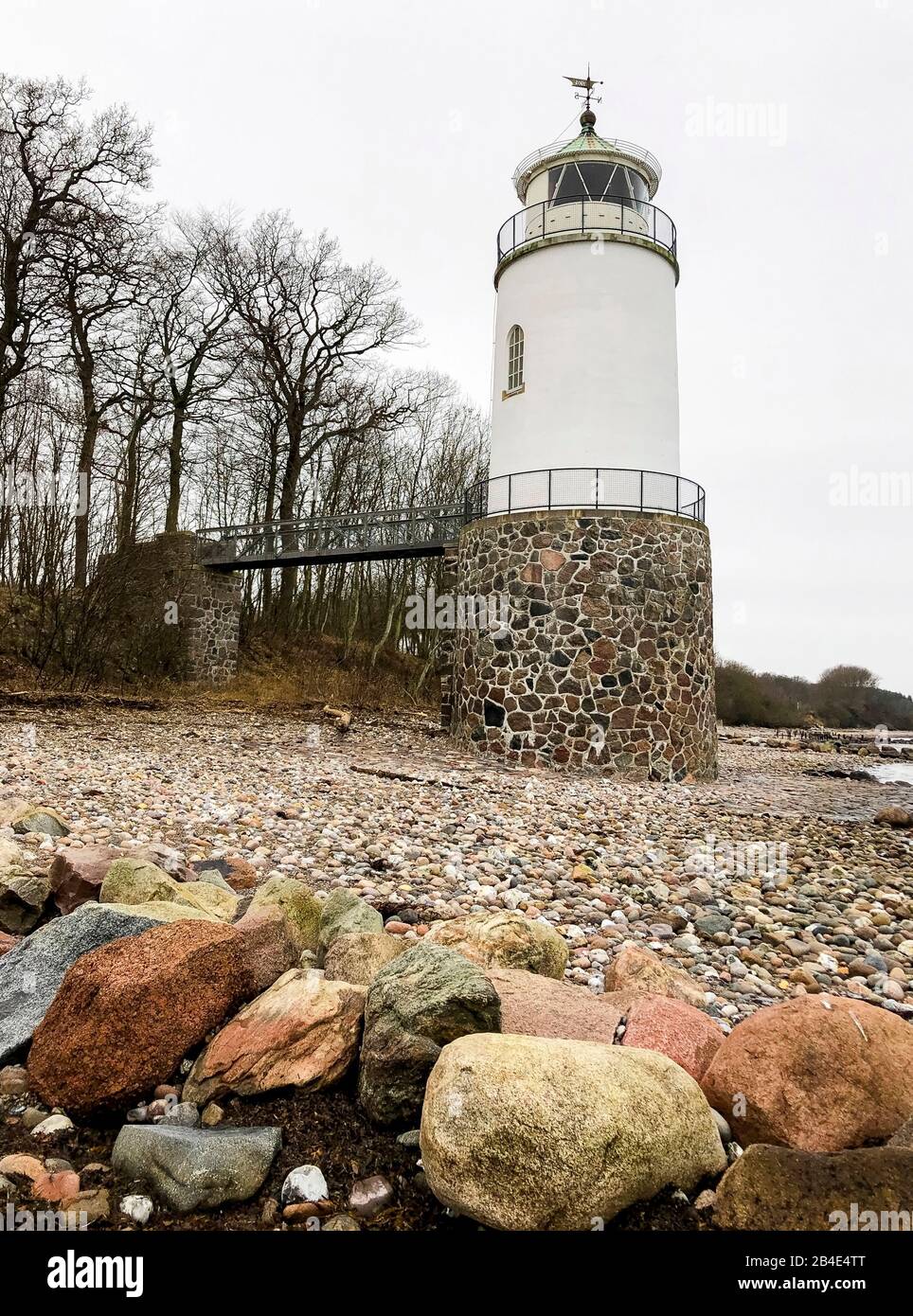 Leuchtturm; Als; Alsen; Insel; Landschaft; Dänemark Foto Stock