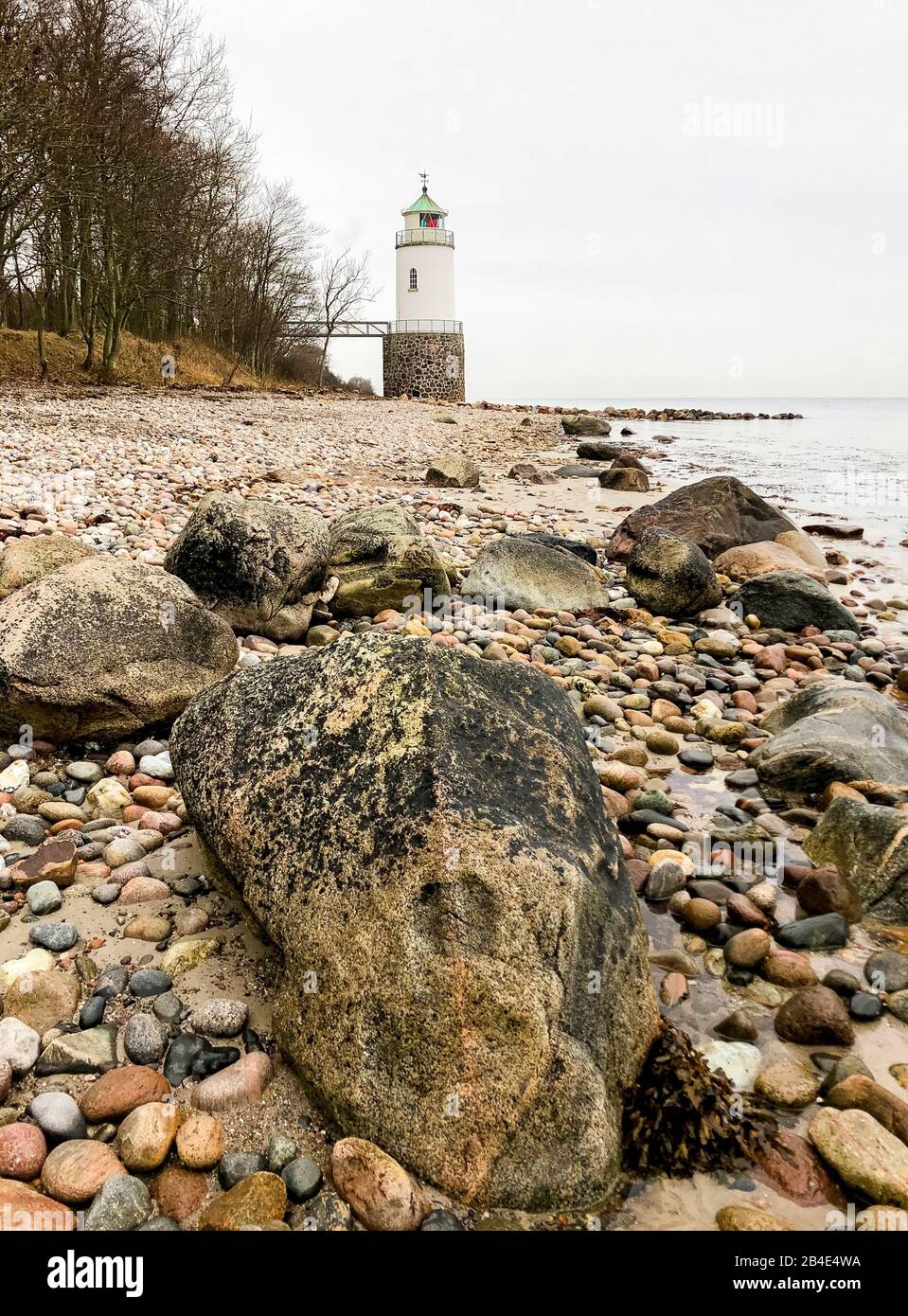 Leuchtturm; Als; Alsen; Insel; Landschaft; Dänemark Foto Stock