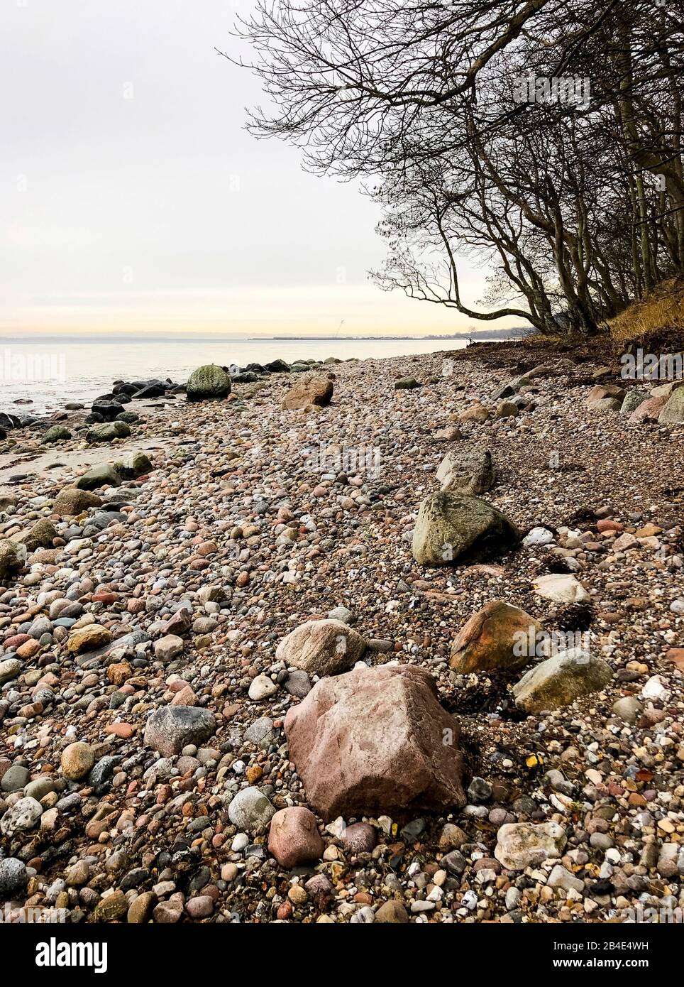 Meer; Steine; Als; Alsen; Insel; Landschaft; Dänemark Foto Stock