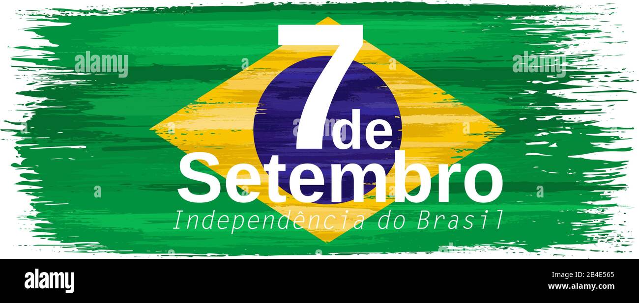 Festa brasiliana indipendenza giorno festivo carta Illustrazione Vettoriale