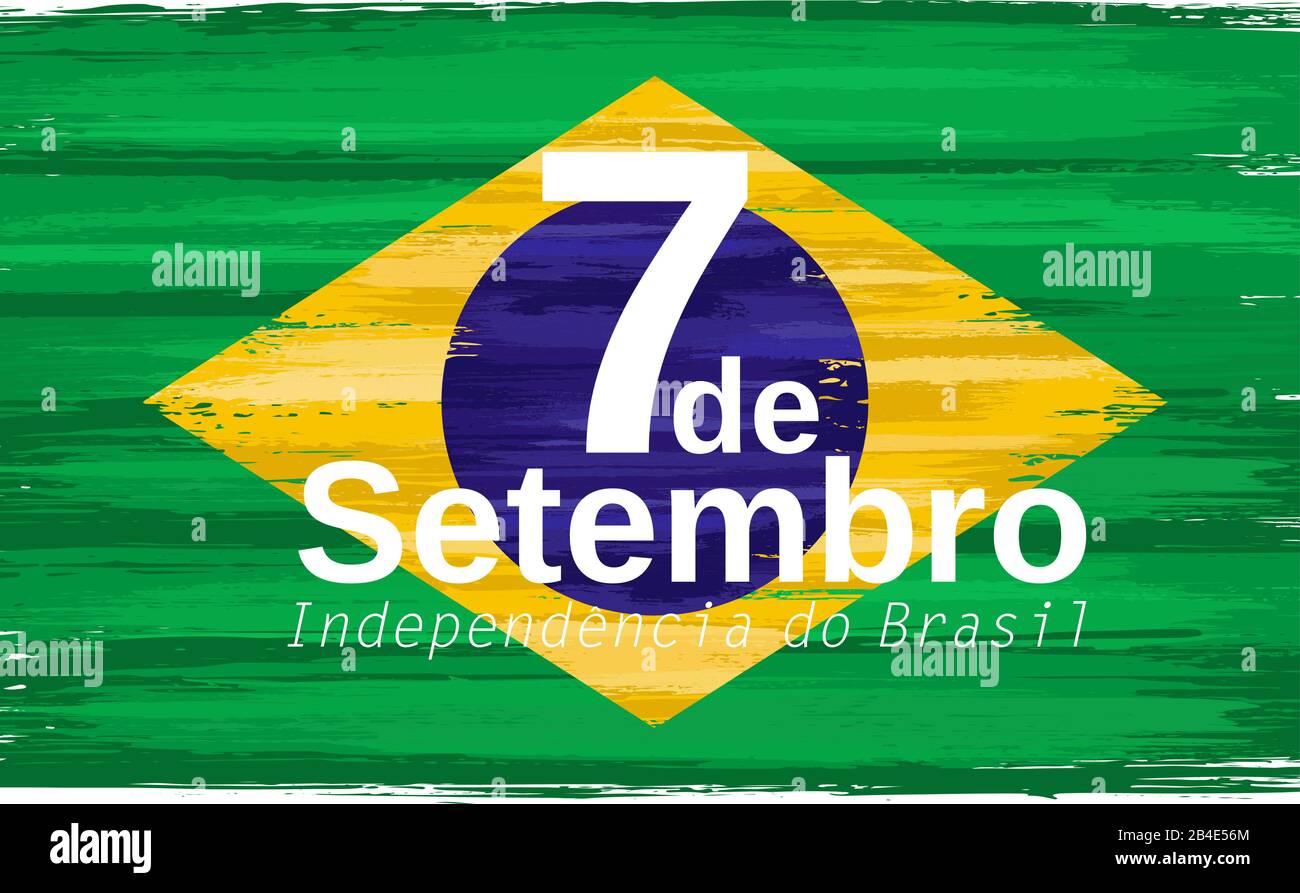 Festa brasiliana indipendenza giorno festivo carta Illustrazione Vettoriale