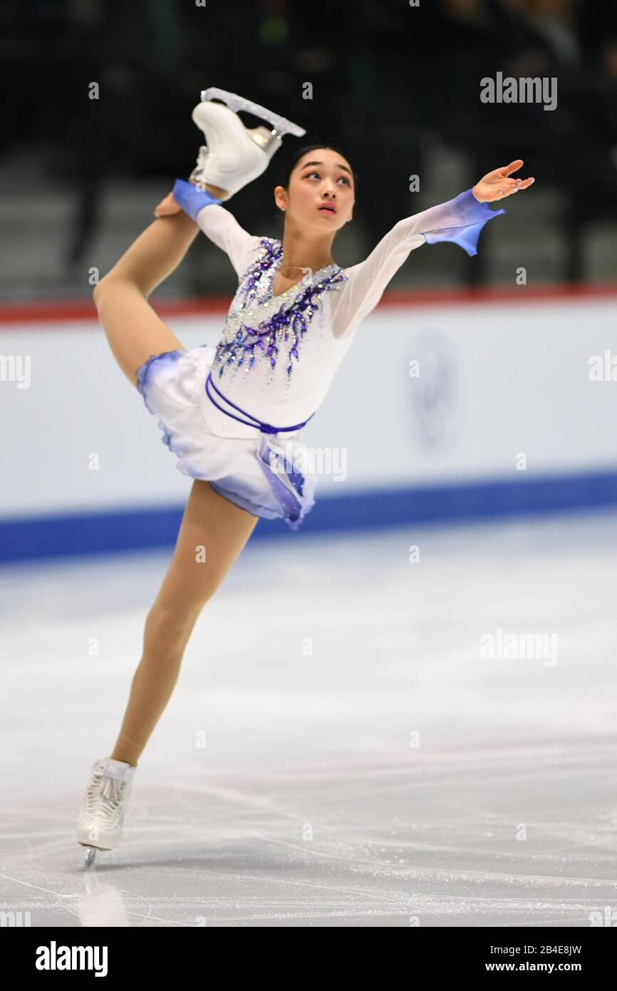 Tallinn, Estonia. 6th Mar 2020. Seoyeong WI dalla Corea, durante il Ladies Short Program al ISU World Junior Figure Skating Championships 2020 presso il Tondiraba Ice Hall, il 06 marzo 2020 a Tallinn, Estonia. Credit: Raniero Corbelletti/Aflo/Alamy Live News Foto Stock