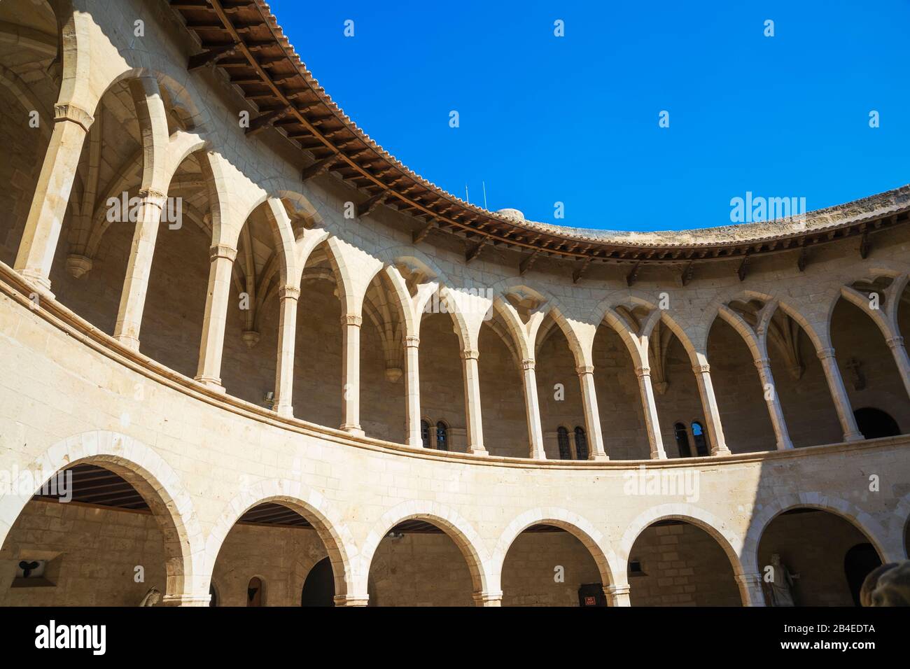 Castello Bellver, Palma Di Maiorca, Maiorca, Isole Baleari, Spagna, Europa Foto Stock