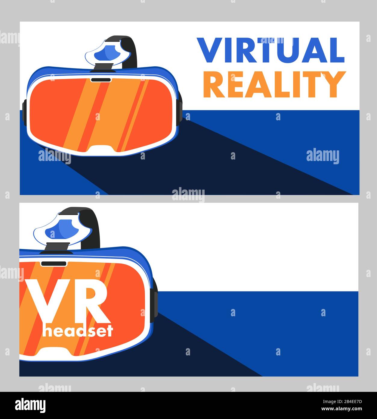 Dispositivo visore VR in stile piatto Illustrazione Vettoriale