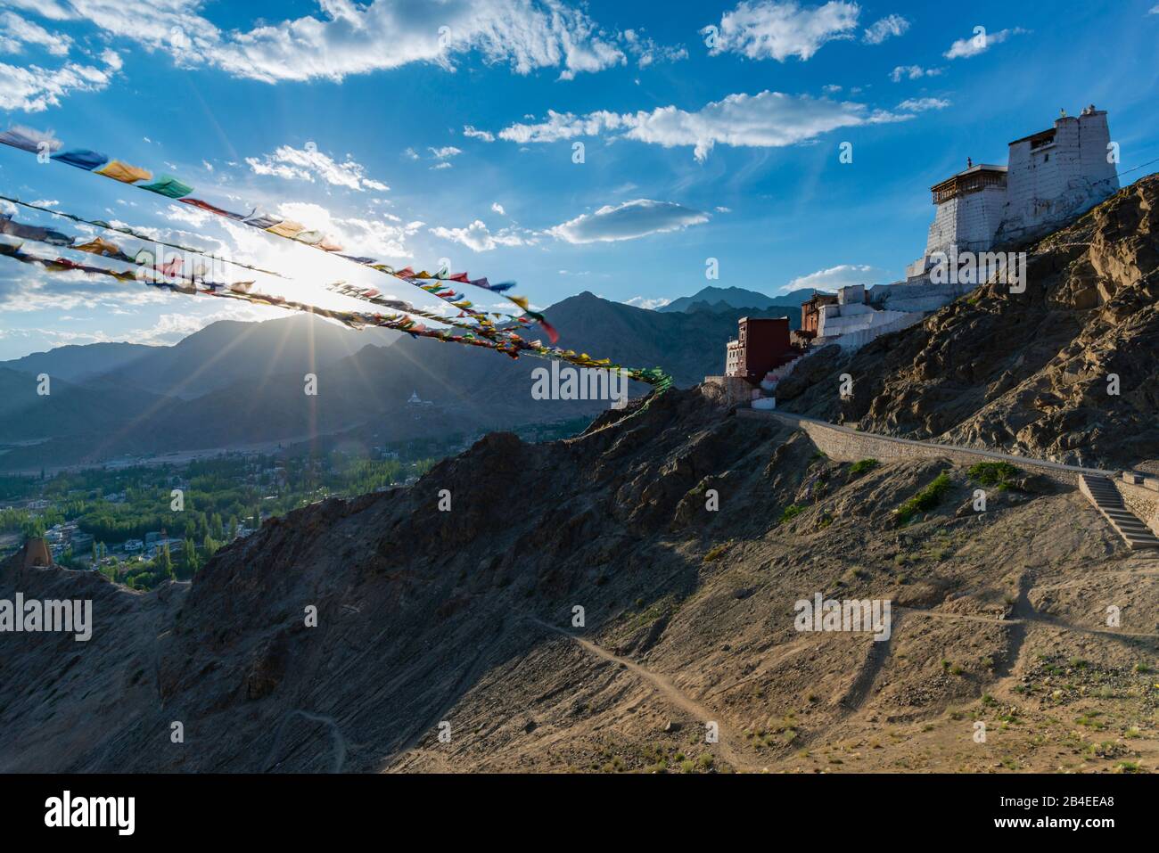Il Monastero Nammyal Tsemo Gompa, Collina Di Tsenmo, Leh, Ladakh, Jammu E Kashmir, India, Asia Foto Stock
