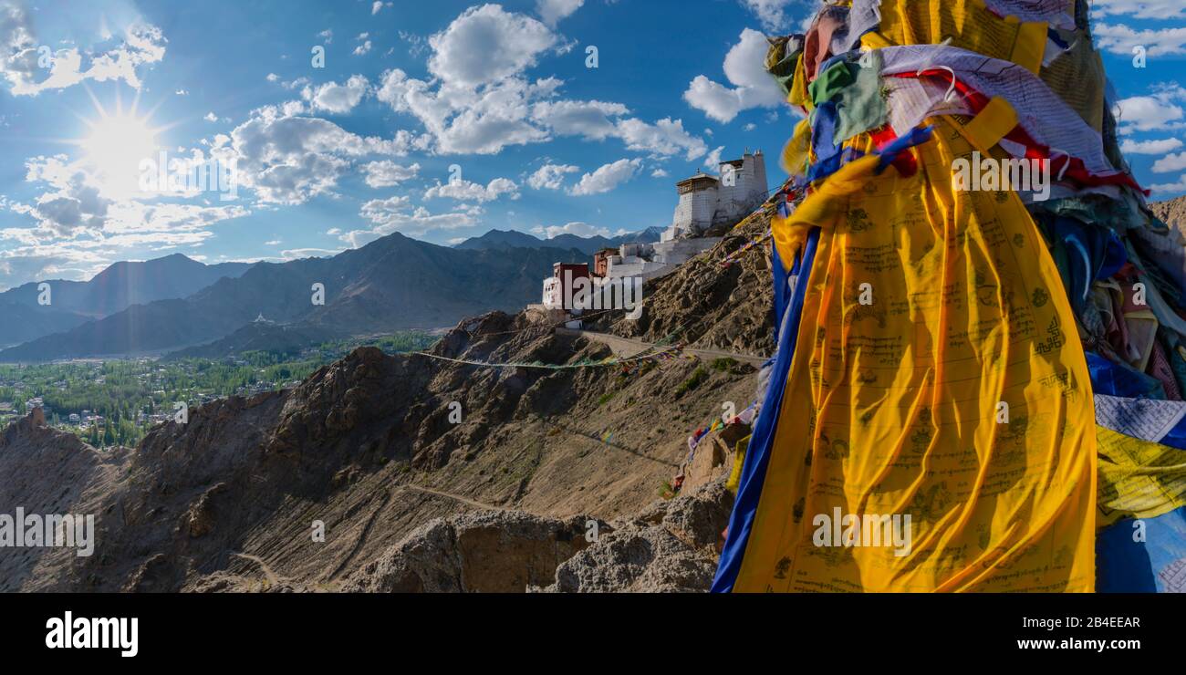 Il Monastero Nammyal Tsemo Gompa, Collina Di Tsenmo, Leh, Ladakh, Jammu E Kashmir, India, Asia Foto Stock