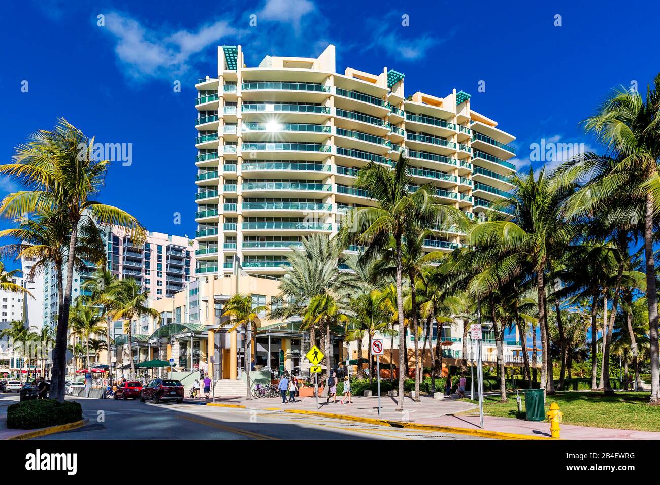 Alberghi, Ferienwohnungen Und Luxusappartements, South Beach, Miami Beach, Miami-Dade County, Florida, Stati Uniti, Nordamerika Foto Stock