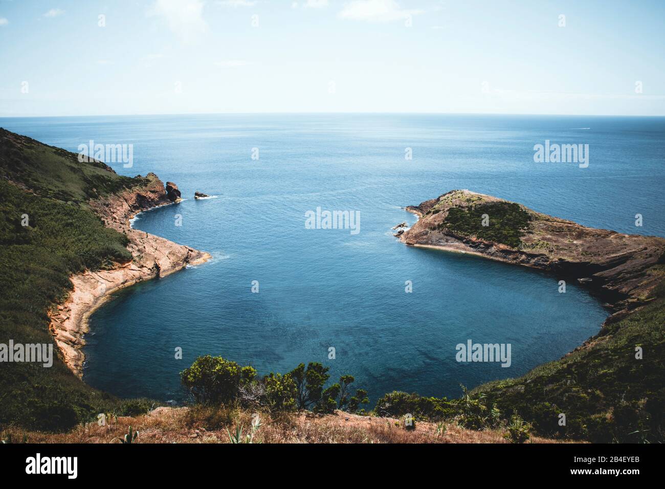 Azzorre, Faial, paesaggio, mare, baia Foto Stock