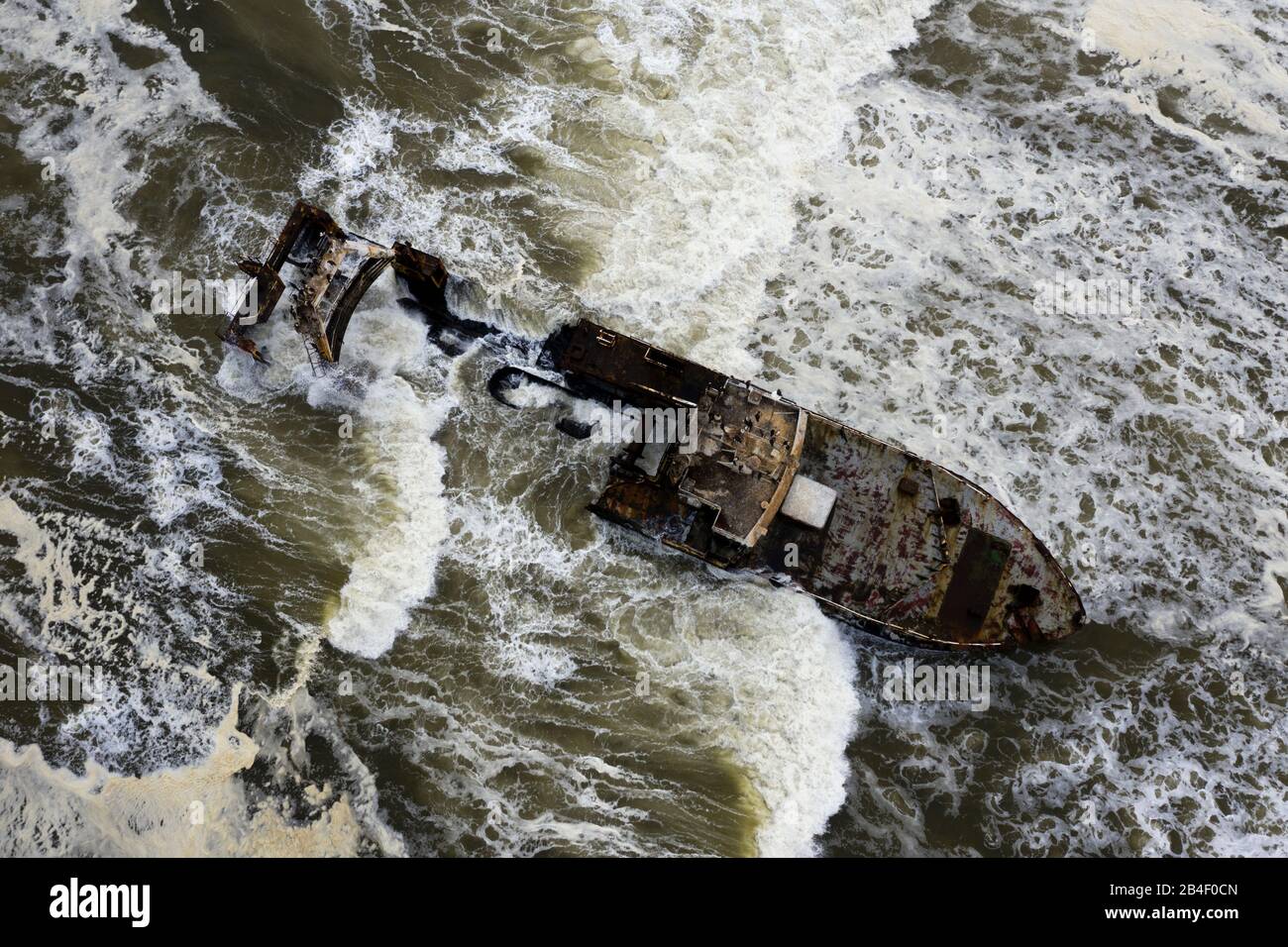 Naufragio Zeila a Skeleton Coast, Henties Bay, Namibia Foto Stock