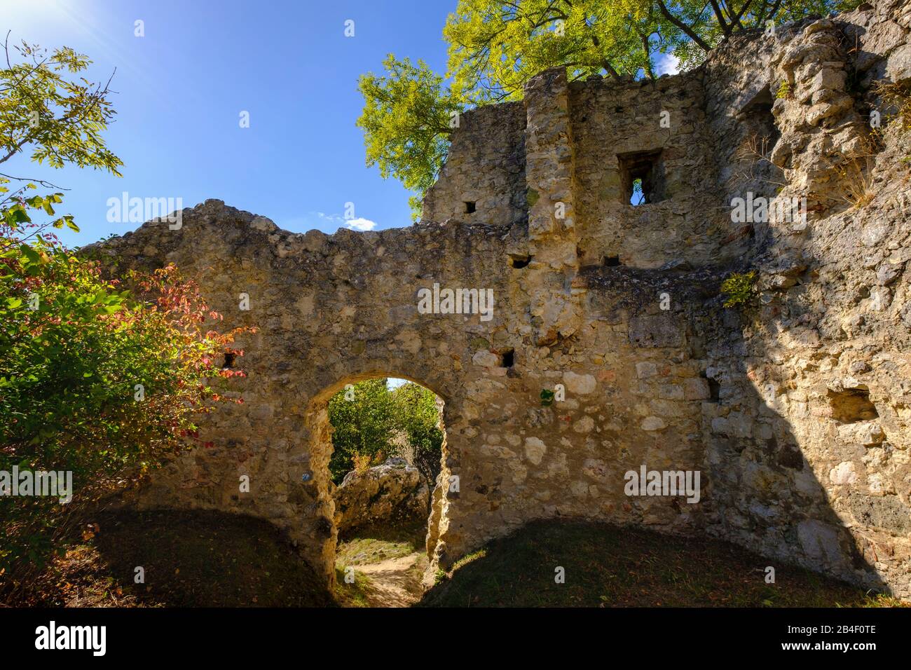 Castello Niederhaus A Nördlinger Ries, Vicino Ederheim, Quartiere Donau-Ries, Svevia, Baviera, Germania Foto Stock