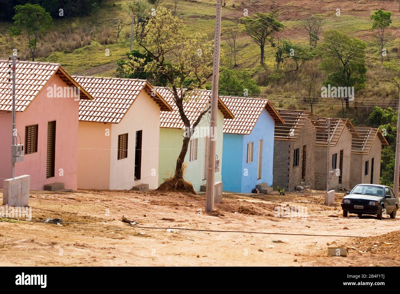 Costruzione Di Quartiere Popolare, Città, Goiânia, Goiás, Brasile Foto Stock