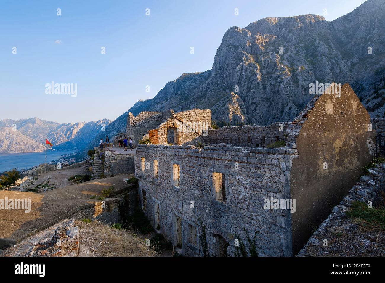 Fortezza Di Sveti Ivan, Cattaro, Baia Di Cattaro, Montenegro Foto Stock