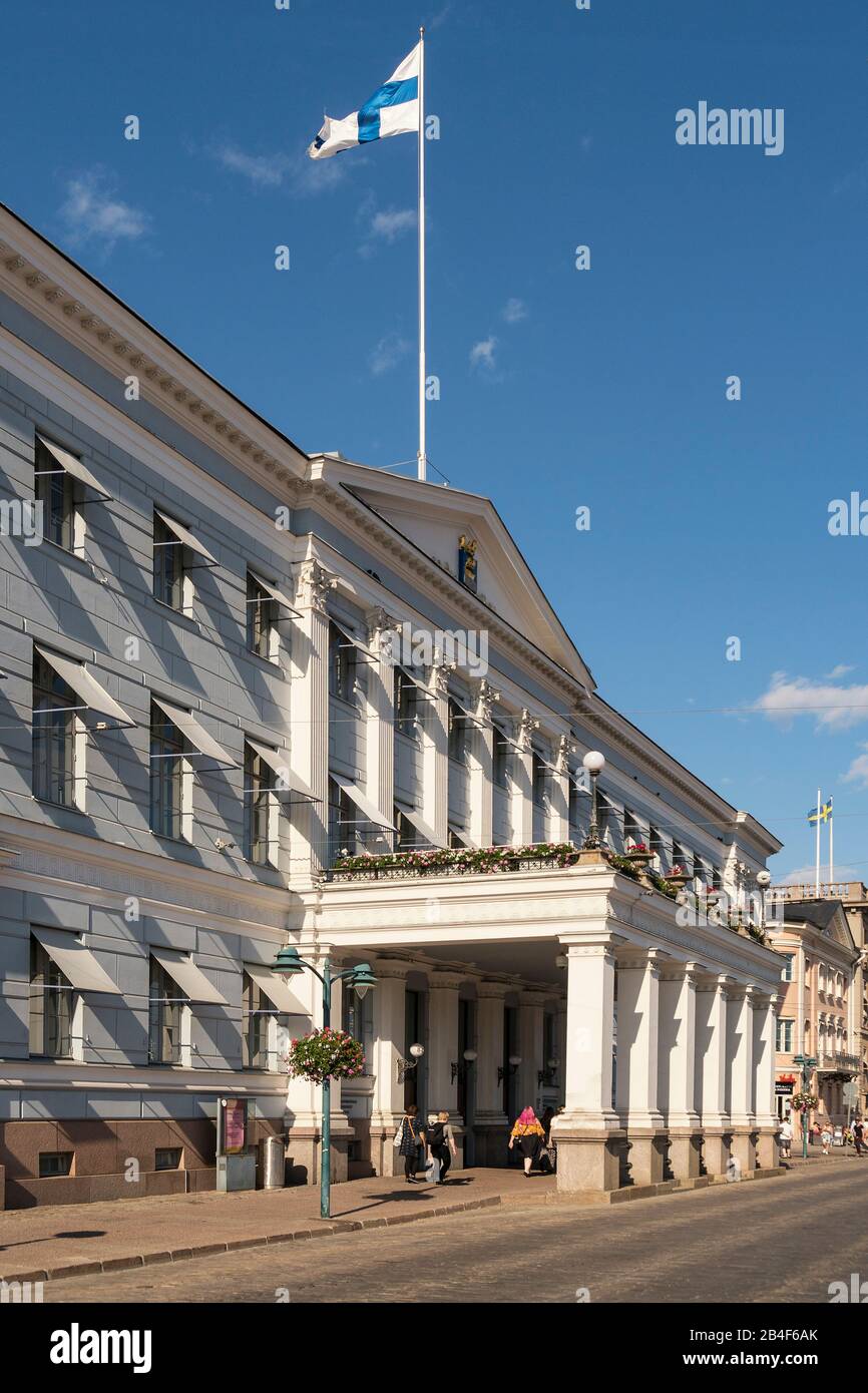 Helsinki, Città Vecchia, Palazzo Presidenziale, Ex Palazzo Dello Zar Foto Stock