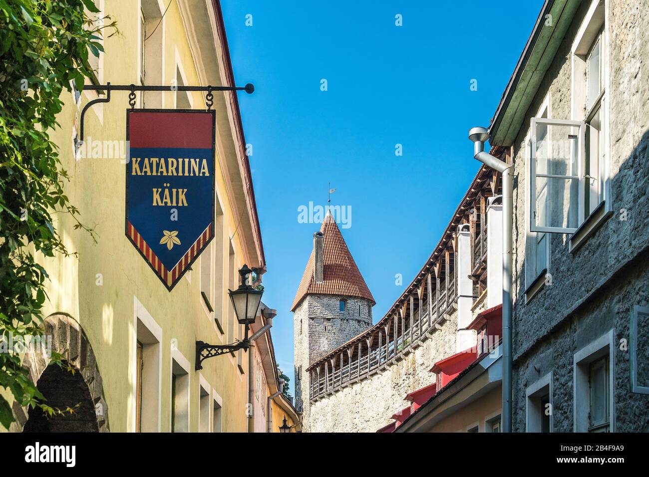 Estland, Tallinn, Altstadt, Katariina Käik, Katarinenpassage, Historische Sehenswürdigkeit Foto Stock