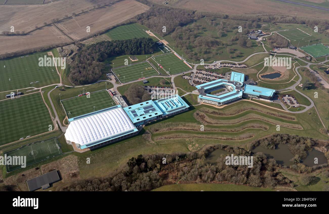Veduta aerea del campo di addestramento del St George's Park England a Tatenhill, Derby Foto Stock