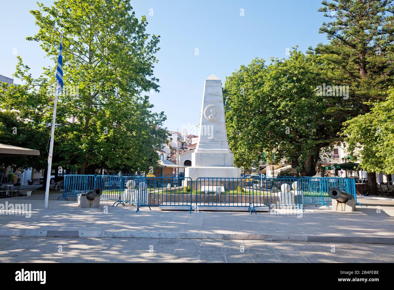 Monumento della Guerra di Indipendenza greca (1821-1832) a Pylos, Messinia, Peloponneso, Grecia Foto Stock