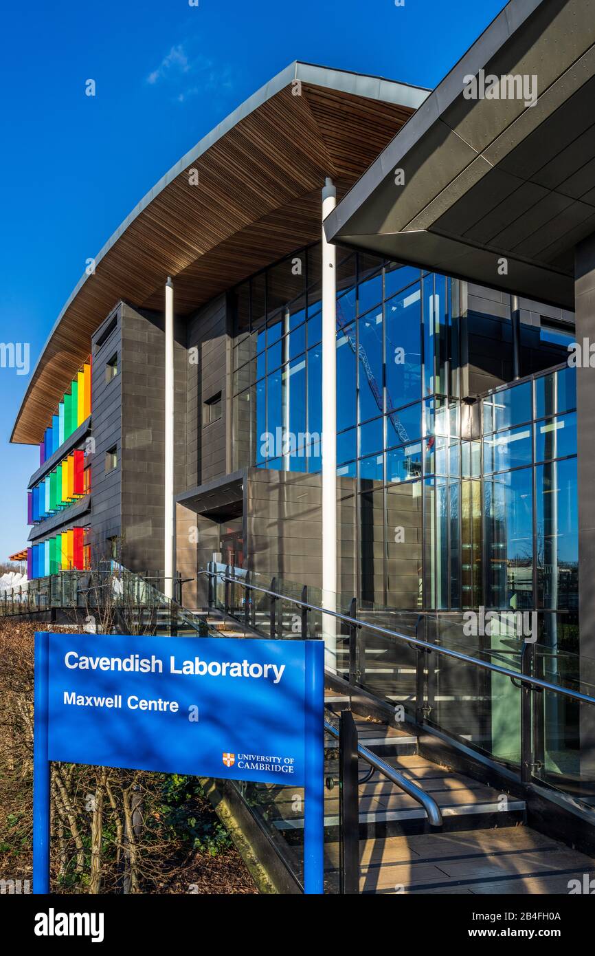 Cavendish Laboratory Maxwell Center at West Cambridge Site - ricerca leader mondiale nel campo delle scienze fisiche, lavorando a stretto contatto con l'industria. Foto Stock