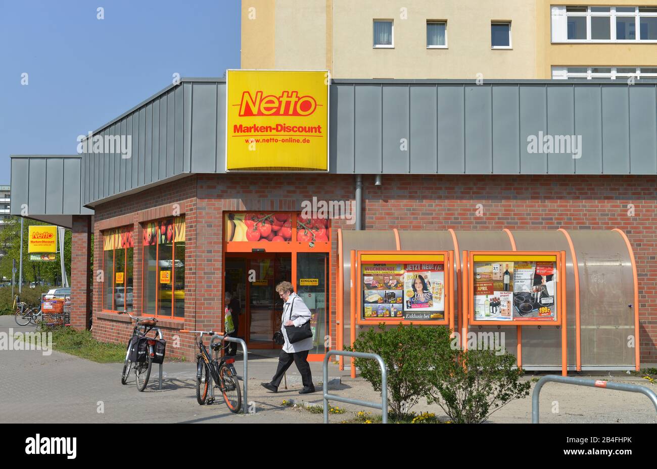 Netto, Markt, Mollstrasse, Friedrichshain, Berlino, Deutschland Foto Stock