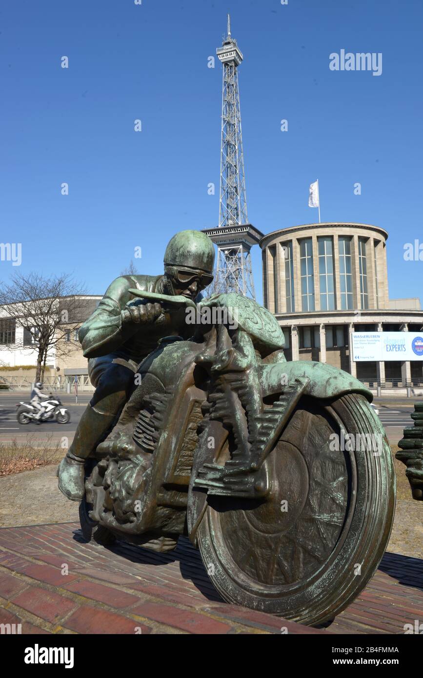 AVUS-Denkmal, Charlottenburg di Berlino, Deutschland Foto Stock