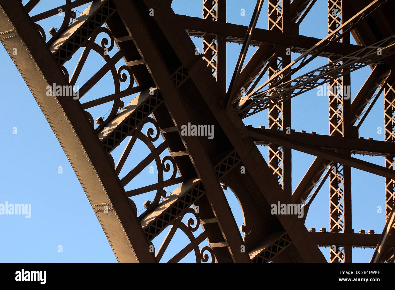 Il tempo era fantastico alla Torre Eiffel di Parigi Foto Stock