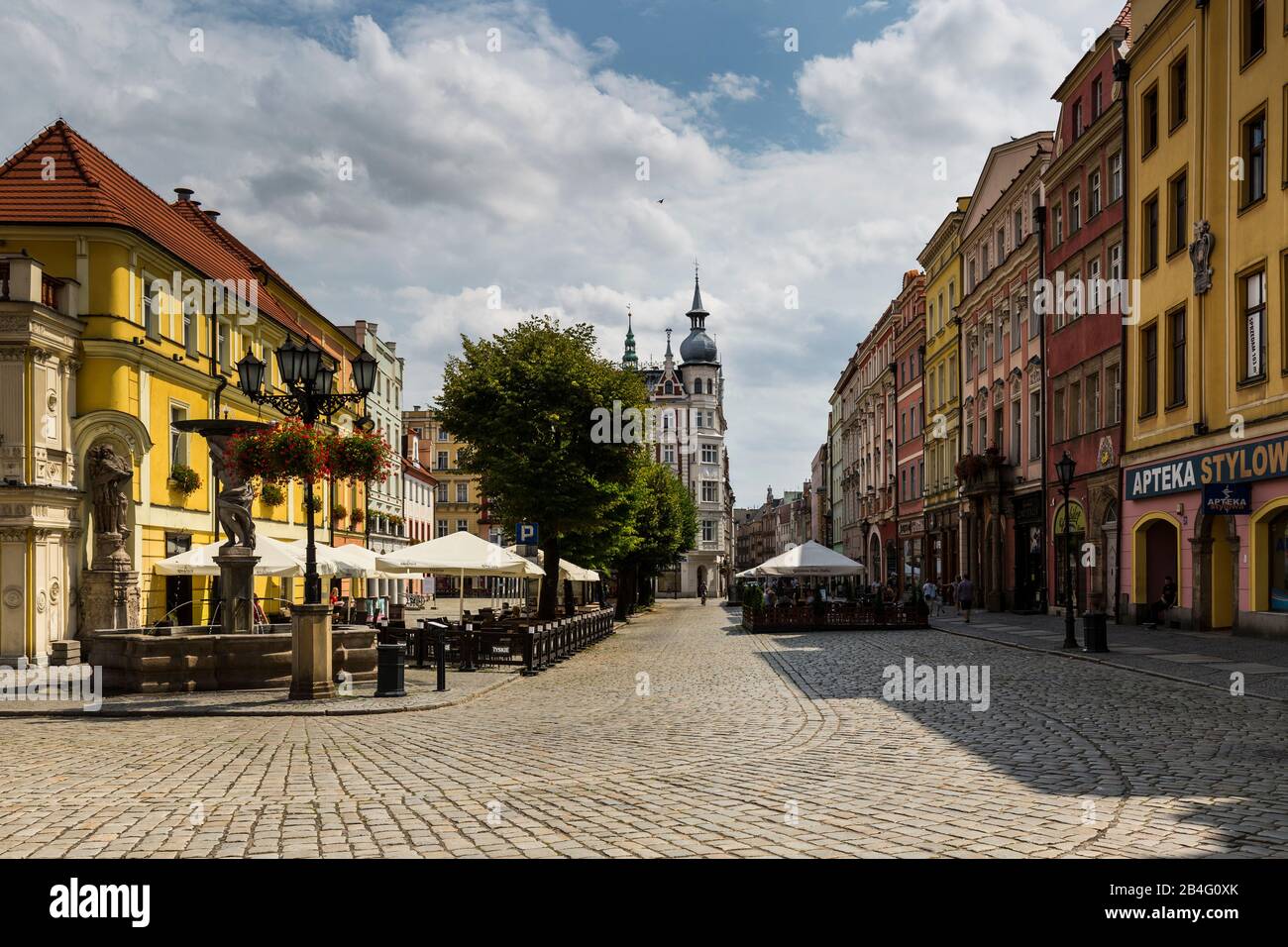 Europa, Polonia, Bassa Slesia, Swidnica / Schweidnitz, municipio e centro città Foto Stock