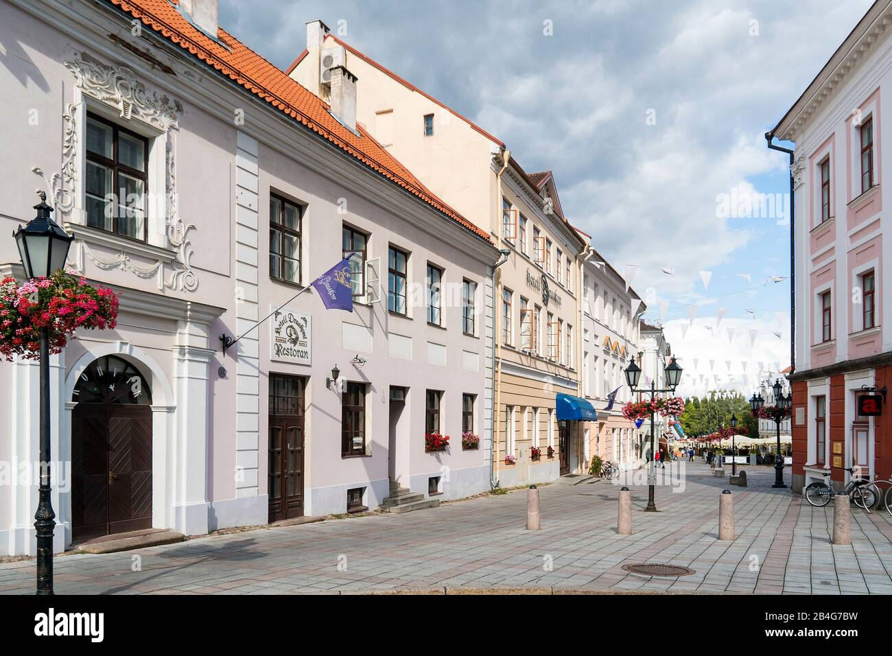 Estonia, Tartu, Piazza Del Municipio, Municipio, Raekoja Foto Stock