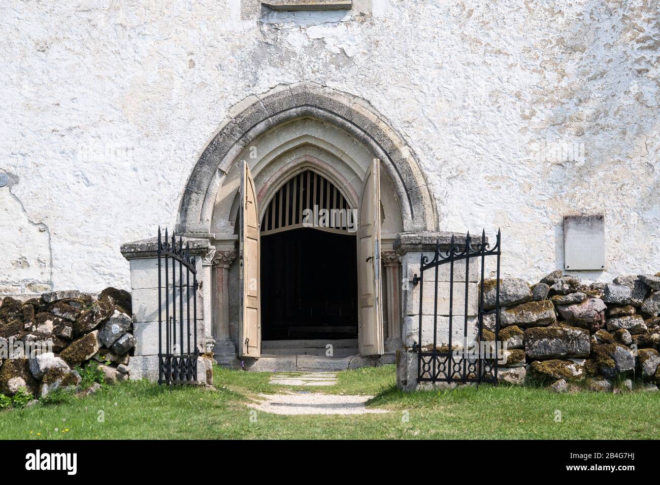 Estonia, Saaremaa, Karja Katariina Kirik, Katharinenkirche Foto Stock