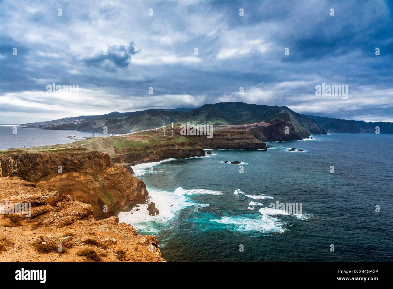 Europa, Portogallo, Madeira, Machico County, Canical, Ponta de Sao Lourenco, punta più orientale di Madeira, ponte di terra Foto Stock