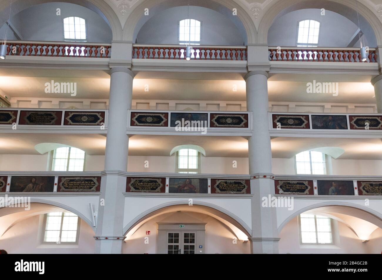 Georgenkirche, interno, chiesa battesimale Johann Sebastian Bach, storicamente, Eisenach, Turingia, Germania, Europa, Foto Stock