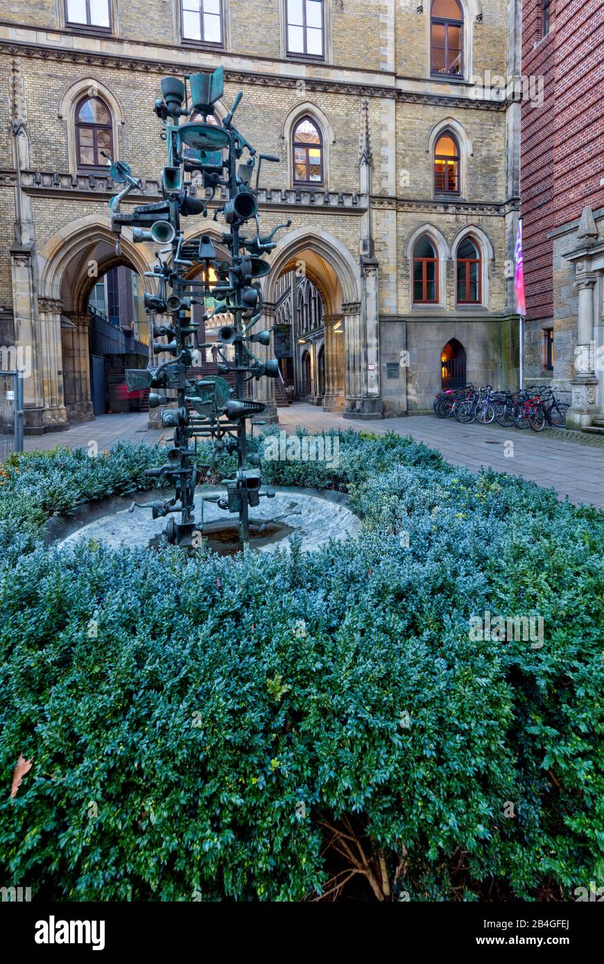 Tröpfler, scultura, edificio del parlamento, Bremische Bürgschaft, Brema, Germania, Europa Foto Stock