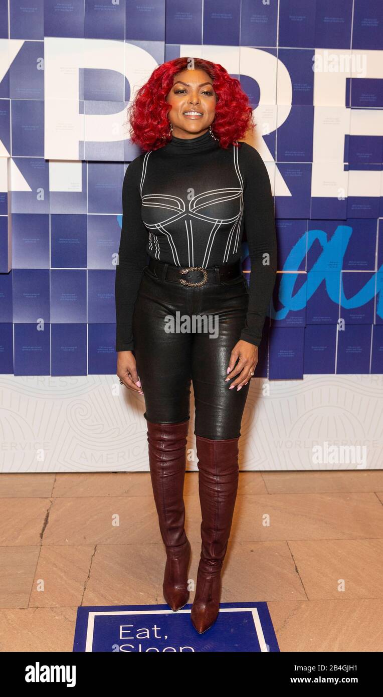New York, Ny - 6 Marzo 2020: Taraji P. Henson Partecipa All'American Express Employee Appreciation Day Al Grand Central Terminal Vanderbilt Hall Foto Stock
