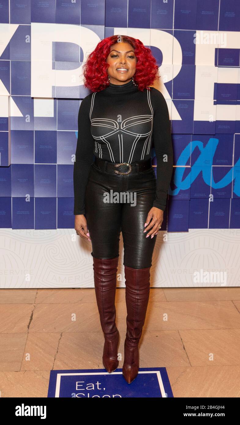 New York, Ny - 6 Marzo 2020: Taraji P. Henson Partecipa All'American Express Employee Appreciation Day Al Grand Central Terminal Vanderbilt Hall Foto Stock