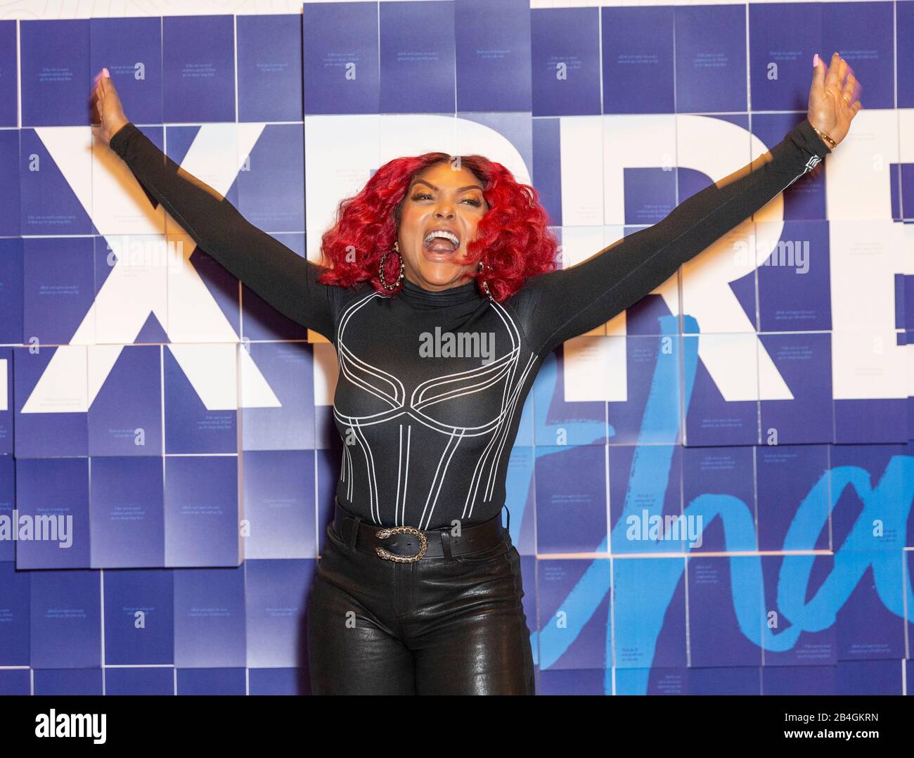 New York, Ny - 6 Marzo 2020: Taraji P. Henson Partecipa All'American Express Employee Appreciation Day Al Grand Central Terminal Vanderbilt Hall Foto Stock